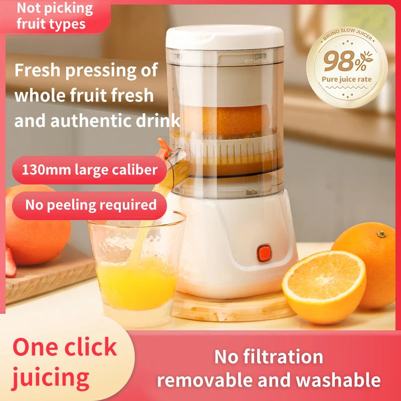 USB Charging Portable Electric Juicer 7.4V Orange Lemon Fruit Blender Household Juice Squeezer Mixer Citrus Juicer for Travel.
