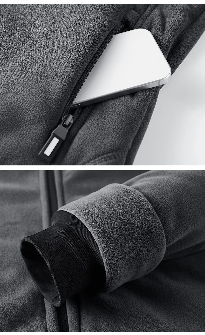 Winter Men Fleece Warm Jackets Mens Windproof Thick Jackets Parkas Coats Men Hooded Casual Outwear Jackets Male LZLLTT