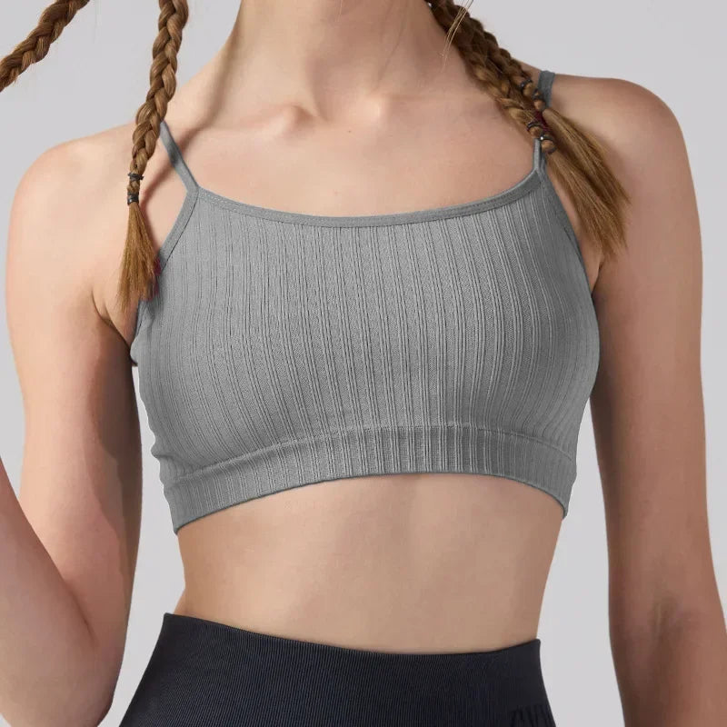 Women Sport Bra Yoga Clothes Underwear Women Bra Threaded High Intensity Support for Running Fitness Ideal  Bubble Wrap Push Up.