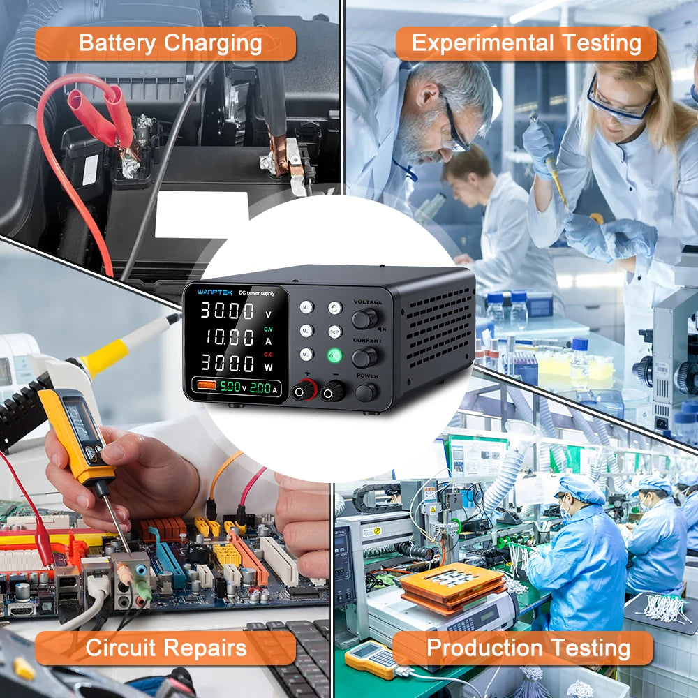 New Wanptek DC Power Supply 30V 10A Laboratory Switching Power Supply TPS-C3010 Three-Group Memory Function Preset Current.