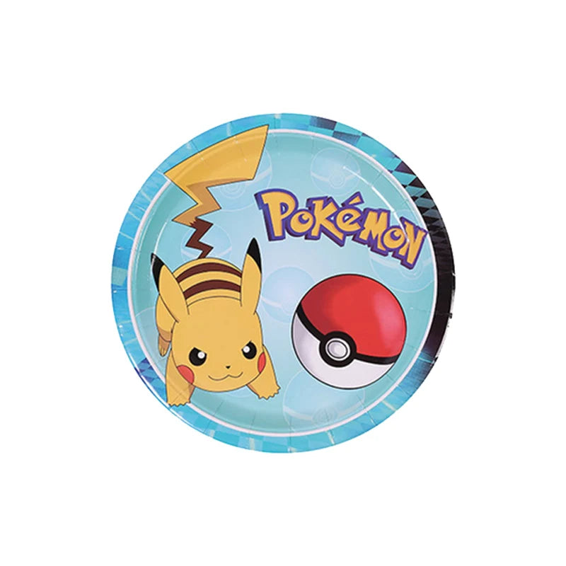 Pokemon Geburtstag Party Dekoration Pikachu Blitz Neue Ballon Set Kid Event Liefert Einweg Geschirr Banner Maske Hintergrund