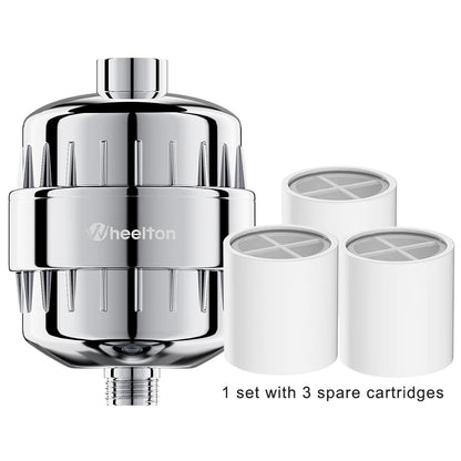 Wheelton Bath Shower Filter(WHT-303-3E) Softener Chlorine & Heavy Metal Removal Water Filter Purifier For Health Bathing.