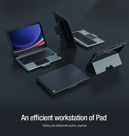 NILLKIN Magic Keyboard For Samsung Galaxy Tab S10 FE+ Case Backlight Keyboard For Samsung S10/S9 Plus Case With Len Protection.