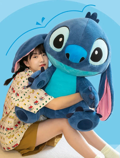 80cm Big Size Disney LILO & Stitch Anime Plush Stuffed Doll Room Plushies Pillow Kawaii Ornaments Children's Holiday Gifts