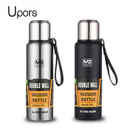 UPORS Large Capacity Stainless Steel Thermos Portable Vacuum Flask Insulated Tumbler with Rope Thermo Bottle 500/700/1000/1500ml.