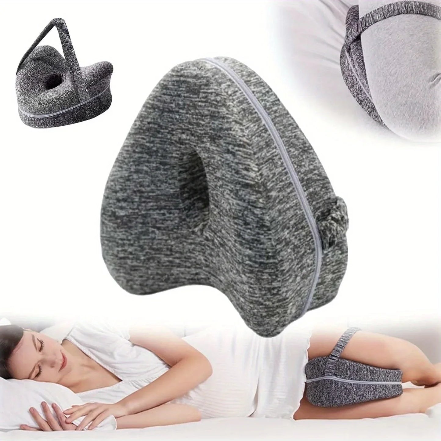 Memory Foam Leg Knee Foam Support Pillow Side Sleeper Sciatica Orthopedic Sciatica Back Hip Relief Pillow For Bed Sofa.