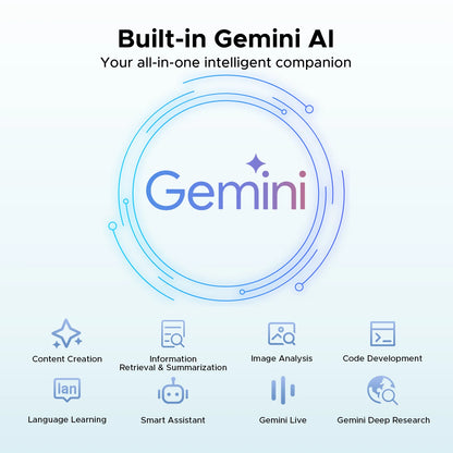 DOOGEE Tab E3 Tablet 11" Screen Android 15 Gemini AI 7.5mm Ultra-thin 32GB (8+24) 256GB Dual Speakers 8800mAh Battery Smart Pad.