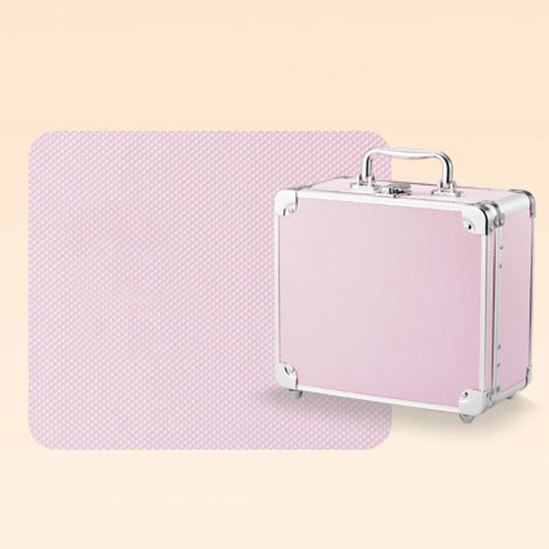 GLADCASE 2025 Portable Makeup Case with adjustable LED light Mirror carry Cosmetic Box Organizer train Beauty for dailry travel