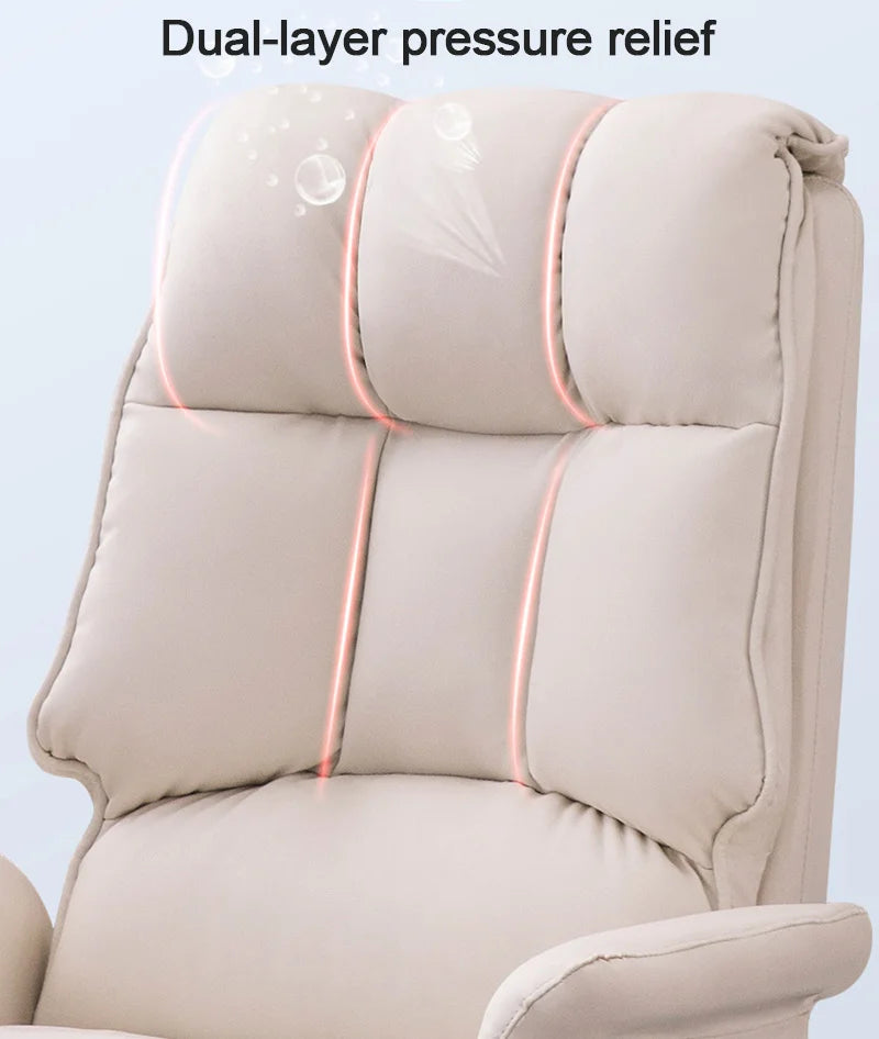 Boss Computerstuhl, Heimbüro, Computersofa, hohe Rückenlehne, PU-Leder, ergonomischer drehbarer Sitz für Zuhause, Arbeitszimmer, Rückenlehne