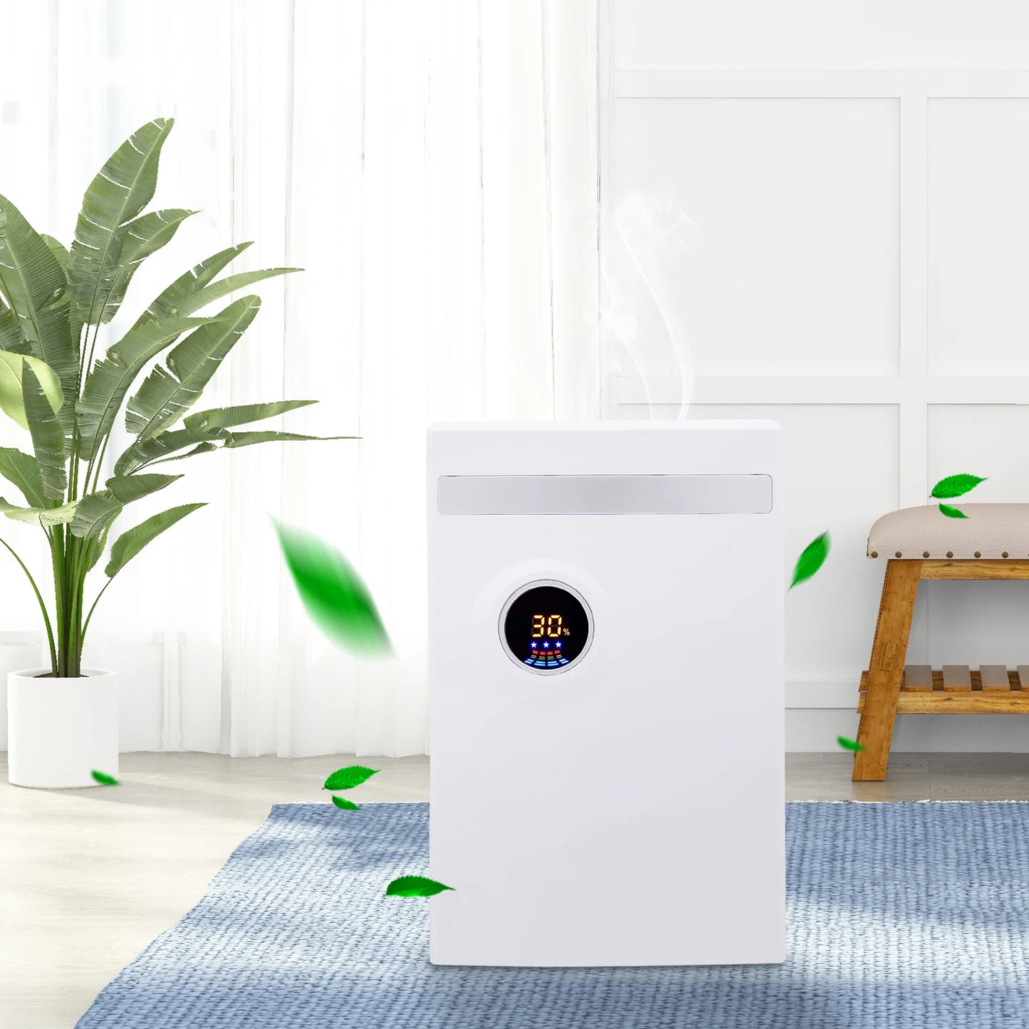 220V Dehumidifier Portable Air Dryer Machine Bedroom Bedroom Moisture Absorption Drying w/1.0-2.5 Liters Water Tank.