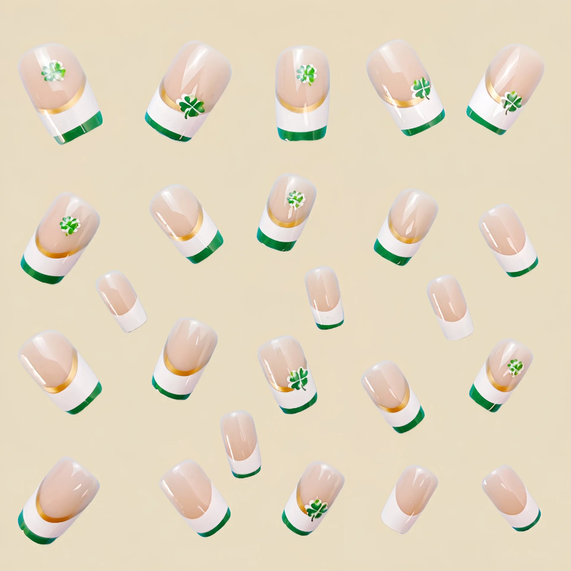 24pcs/set short medium long fake nails for Spring summer season gradient peach flowers butterfly heart press on false nail art.
