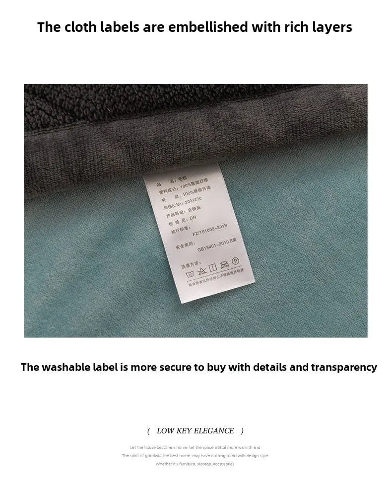 Milk Fleece Autumn Winter Warm Weighted Blankets for Beds European Thickened Beibei Velvet Throw Blanket Warmth Quilt Comforter