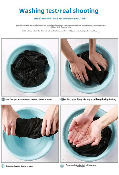 Autumn Winter Men's Loose-fit Casual Straight-leg Pants Fleece-lined Thickened Bunded Feet Sweatpants Trendy Male Style.