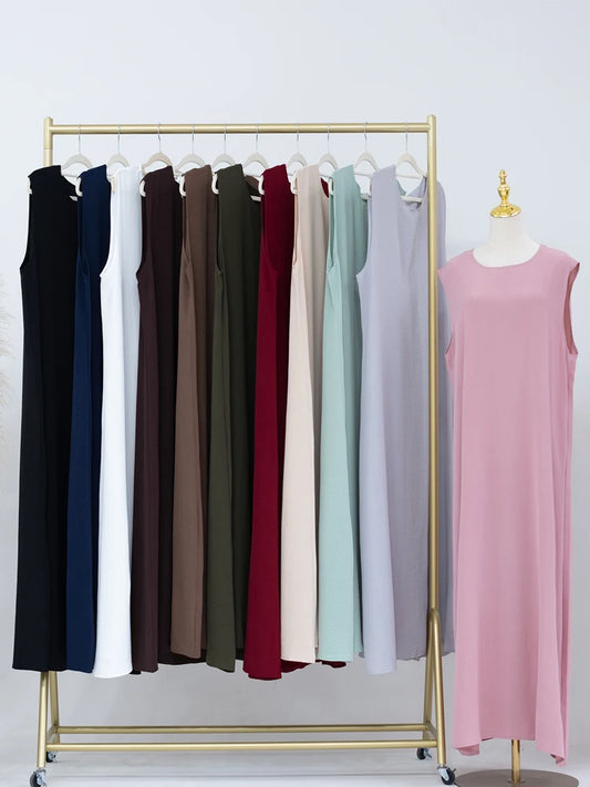 Ramadan Black White Dubai Prayer Clothes Women Turkey Islam Muslim Modest Jersey Under Abaya Dress Kebaya Robe Femme Musulmane.