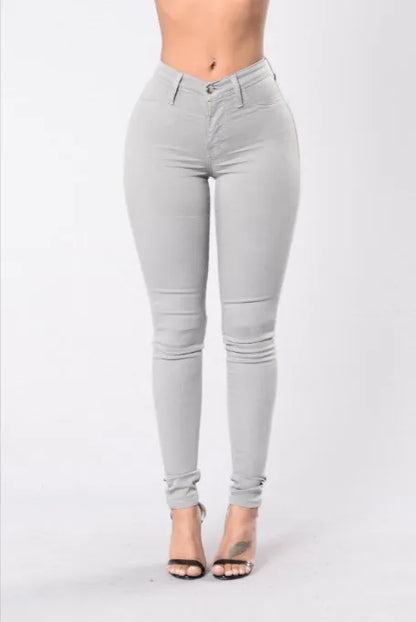 2025 New Women's  Jeans High Waist Push-Up Jeans High Stretch Stretch Mother Jeans Washed Denim Skinny Pencil Pants Women's.