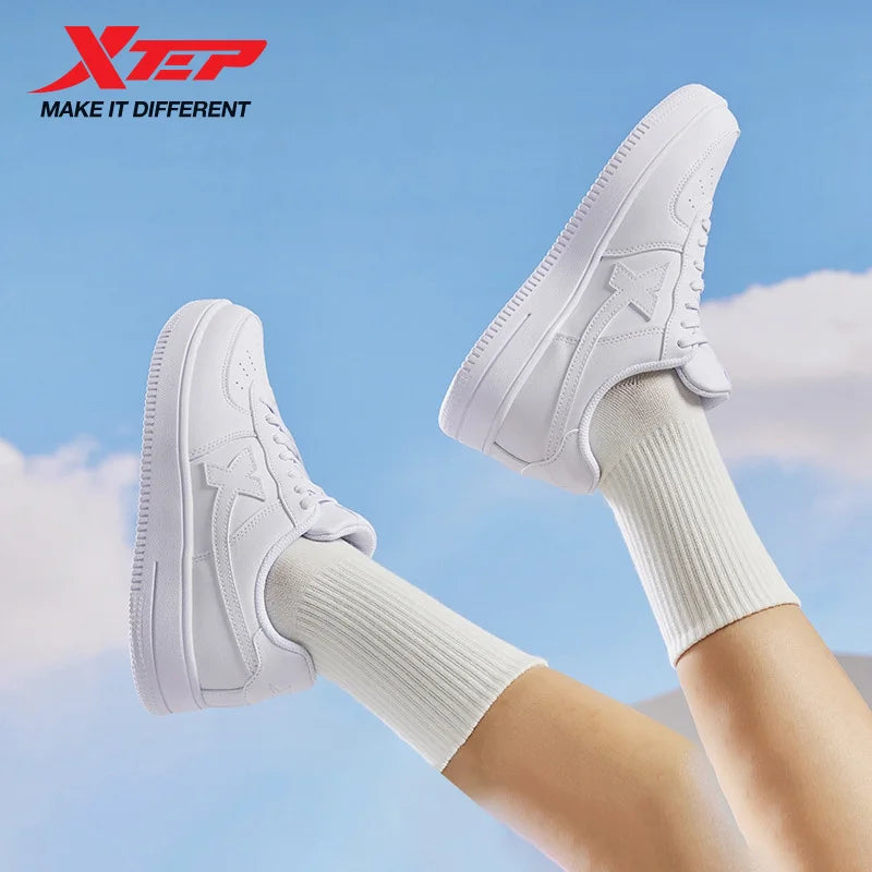 Xtep Skateboarding Shoes Non-Slip Wear-Resistant Casual White Couple Skate Sneakers Male Female Luxury Brand Shoes 881219319851.
