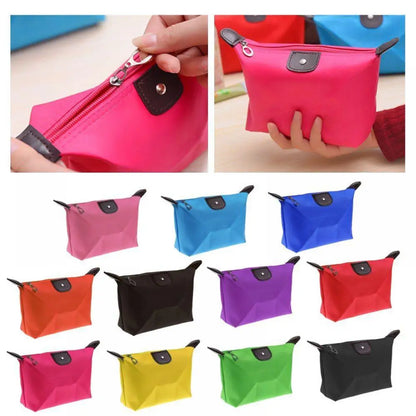 Portable Cosmetic Bag For Women Colorful Waterproof New Travel Dumpling Storage Bags Mini Cute Toiletry Makeup Tote Bags Purses.