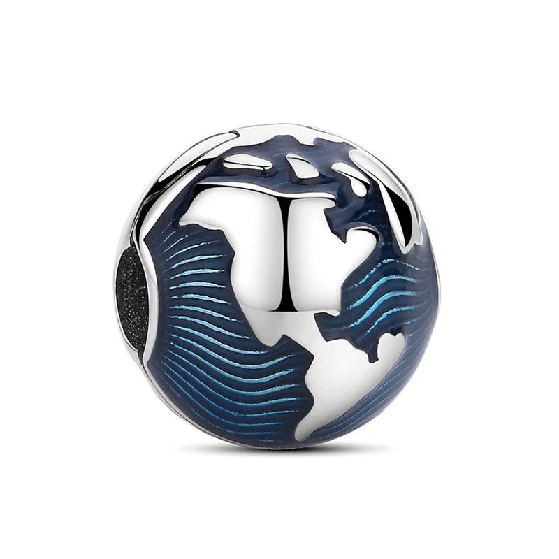 Original 925 Sterling Silver Charms Love Travel London Bus Suitcase Paris Beads Fit Brand Bracelets Necklaces Women DIY Jewelry