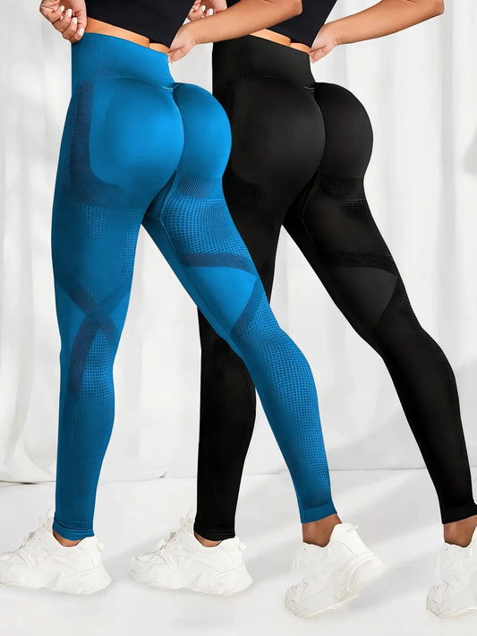 Atmungsaktive Yoga-Leggings mit hoher Taille für Damen, einfarbig, Bauchkontrolle, Sportbekleidung, bequeme Fitness-Studio-Strumpfhose, Activewear