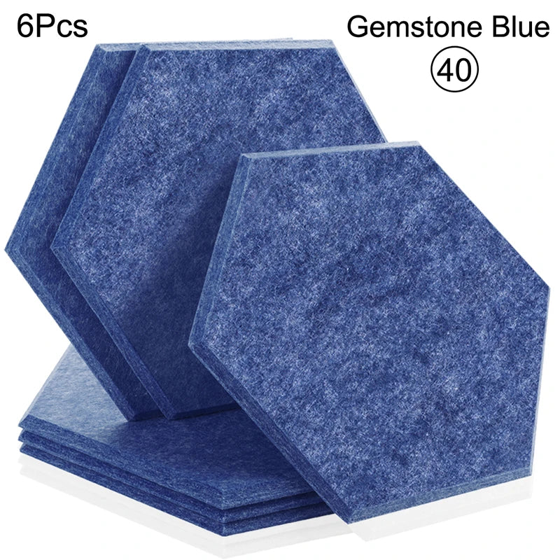 Sound Absorbing Wall Panels Hexagon 6 Pcs Bedroom Acoustic Insulation Sound-absorbing Panels Decor Acoustic Absorption Panel