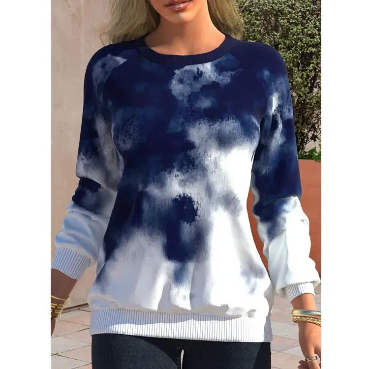 Pullovers Casual Sweatshirts For Women Tie Dyed Tops Autumn Fashion Streetwear y2k Clothes Ropa de Mujer Sudaderas