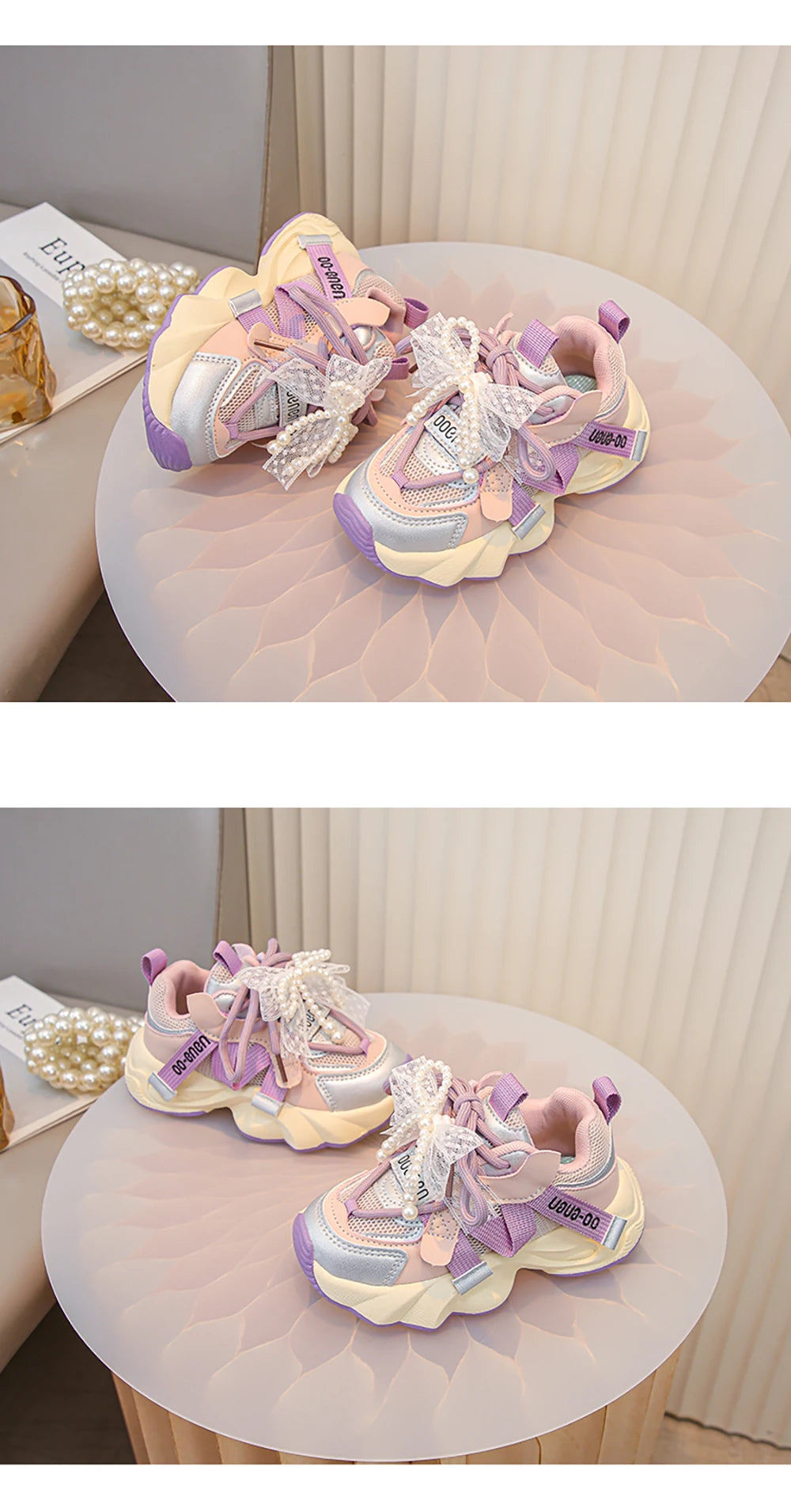 Autumn Sneakers For Kids Korean Style Trend Fashion Girl's Sneakers Soft-soled Breathable Teenager Children Sport Shoes.