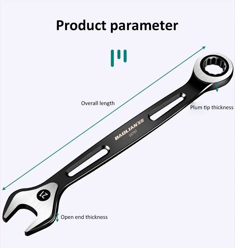 1PC 6-22mm Kombination Ratsche Dual-zweck Schlüssel Metric Universal Spanner arbeitssparende Anti Slip reparatur Werkzeug Hand Werkzeug