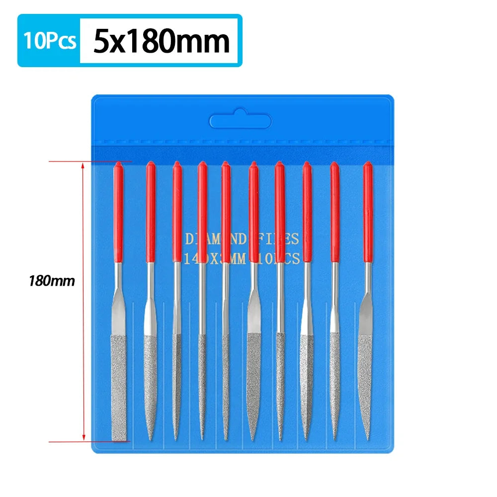 Diamant-Mini-Nadelfeilen-Set für Zimmerei, Schmuck, Stein, Glas, Metall, Keramik, Politur, Schnitzerei, DIY, Handwerk, Holzbearbeitung, Handwerkzeuge