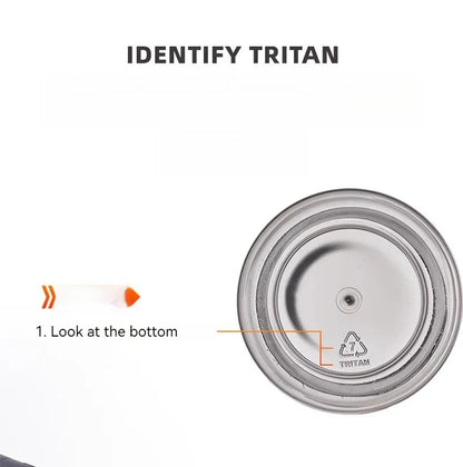 Portable Sports Water Cup For Men Tritan Material One Key Open Cover Fitness Cups High Temperature Seal Leakproof Kettle.