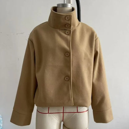 Straße Batwing Hülse Cape Gürtel Mäntel Frauen Lose Solide Stehkragen Einreiher Jacke 2025, Herbst Dame Alle-spiel chic Mantel