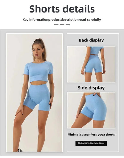 Seamless Dot Dot Yoga Suit High Waist Outdoor Sports Vest Running Quick Dry Top Fitness Yoga Pants Set Exercise Workout Clothes.