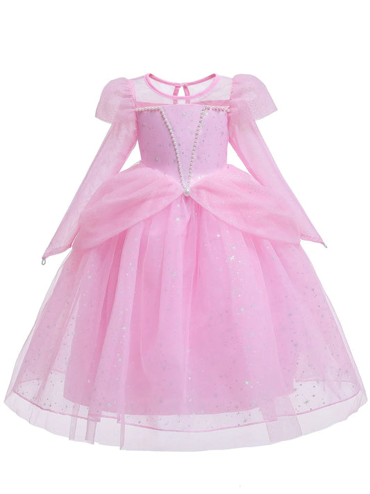 Baby Mädchen elegante Einhorn Blumen Grafik druck Mesh Kleid Kleid Kleidung für Leistung Party Geschenk Mädchen Frühling/Sommer
