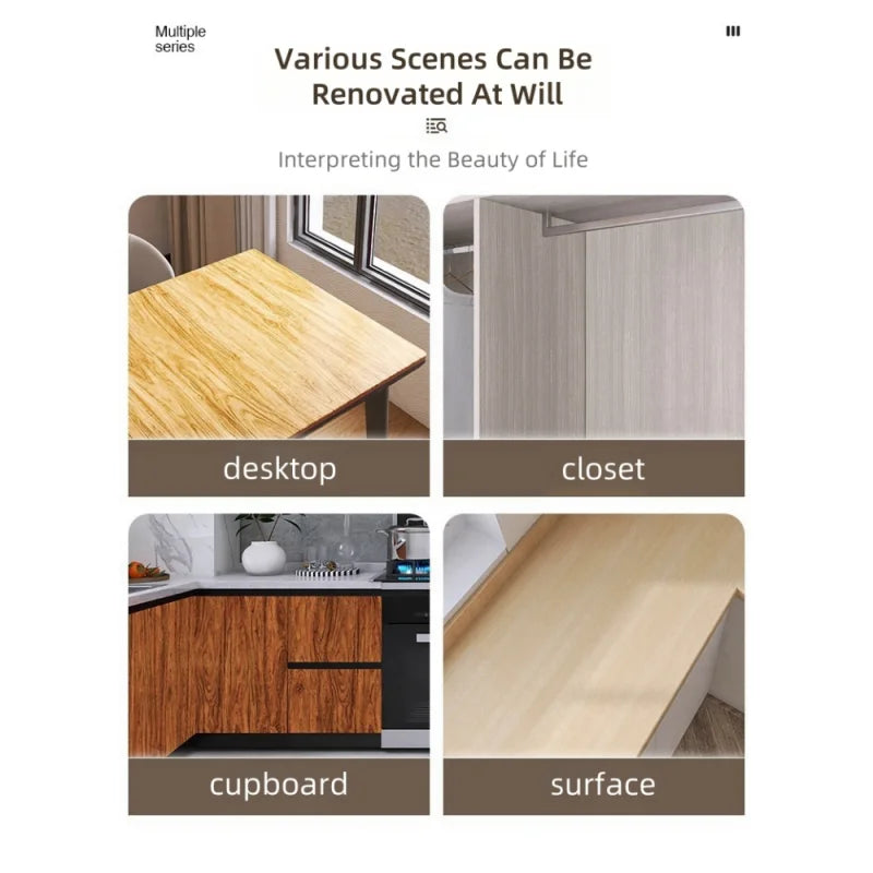 40 cm Möbelrenovierungsaufkleber, selbstklebende Holzmaserungsaufkleber, Tapetenschränke, Holztüren, Tischplatten, Wandaufkleber