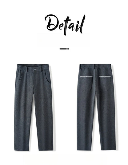 Men's Winter Velvet Casual Pants Thickened Warm Slim Fit Comfortable Solid Color Trousers Korean Fleece  Fashion Outdoor Jogging