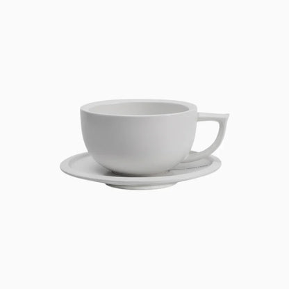 MUVNA Coffee and tea tools Cups 280ml/for Latte,Hot Tea,Cappuccino,Mocha,Cocoa,White/Cup and Saucer Set/Ceramic Latte Coffee Cup
