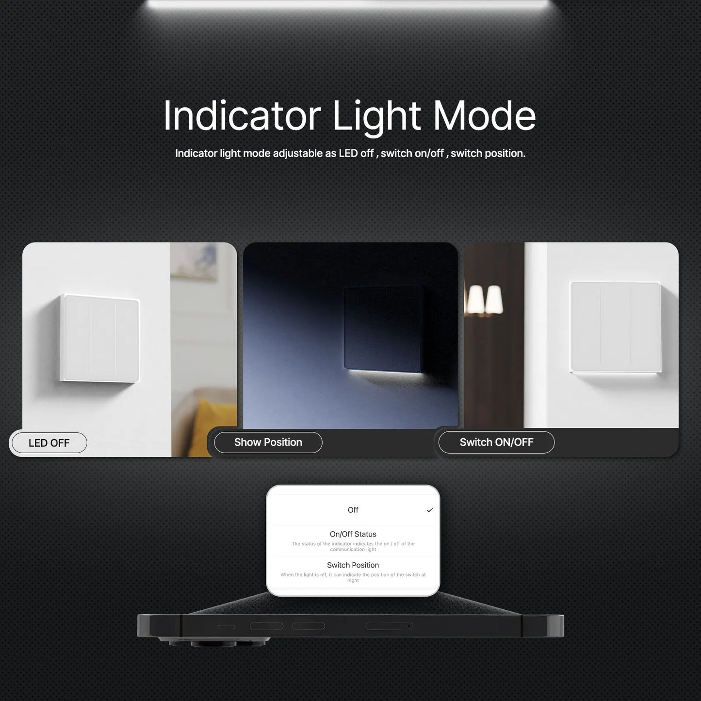 MOES Tuya ZigBee Star Feather Series Smart Touch Switch mit neutraler Lichtszene 2in1 APP-Fernbedienung mit Alexa Google Home.