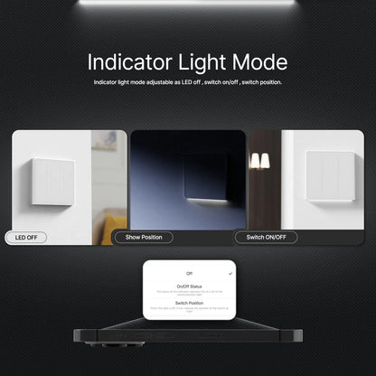 MOES Tuya ZigBee Star Feather Series Smart Touch Switch mit neutraler Lichtszene 2in1 APP-Fernbedienung mit Alexa Google Home.