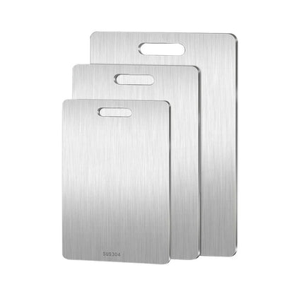 Titanium Cutting Boards for Kitchen Stainless Board 304 Steel Thickened Double Sided Food Grade Portable Fruit Meat Chopping.