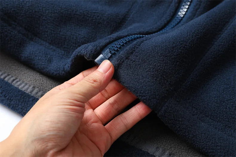 2024 Brand Winter Fleece Jacket Men's Casual Thickened Wool Jacket high quality Design Warm Fashion Hooded Coat Outdoor Ski Suit.