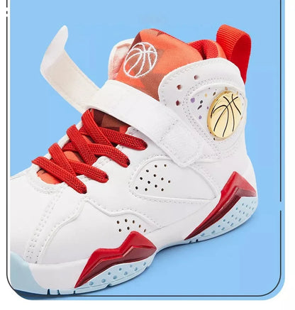 2025 Children's Basketball Shoes for Boys Non-slip Breathable Comfortable Sport Shoes Boys Outdoor Training Basketball Sneakers.