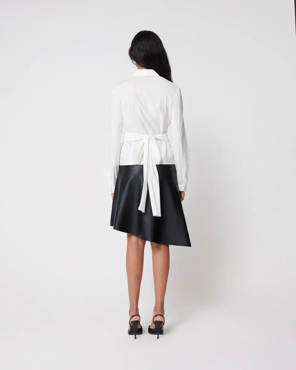 Kylie same style ~ KHY tie waist shirt slim back bow shirt women.