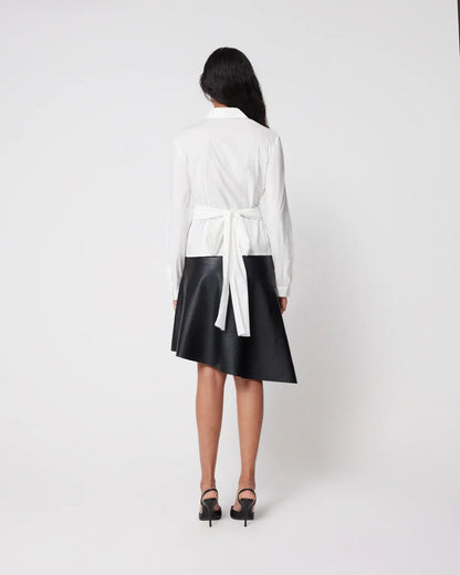 Kylie same style ~ KHY tie waist shirt slim back bow shirt women.