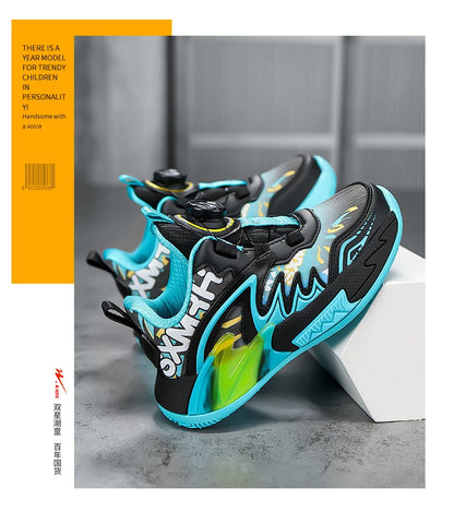 Luxury Boys Sneaker Children Origin Shoes 2025 Autumn New Fashion PU Leather Kids Basketball Shoes High Top Sneaker for Boys.