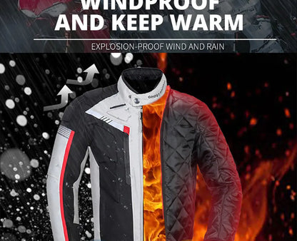 Waterproof Motorcycle Jacket Pant Suit Cold-proof Motorbike Jacket Men Motocross Riding Clothing CE Protective Gear Size M-5XL.