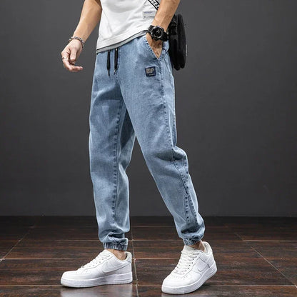 Spring Summer Jeans Men Fashion Tapered Harem Denim Pants Casual Jogger Baggy Jean Trousers Male Plus Size 5XL Streetwear