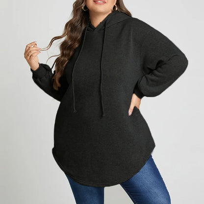 ZANZEA Plus Größe Sweatshirt 2025, Mode Herbst Winter Solide Frauen Warme Kapuze Tops Lose Beiläufige Pullover Langarm Hoodies.