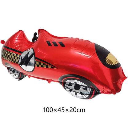 Rennwagen-Thema, zwei schnelle Jungen, Partydekorationen zum 2. Geburtstag für Rennwagen, karierte Flaggen, Rennrad, Einweggeschirr