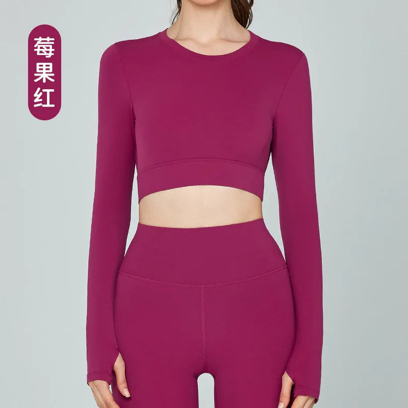 UNI Sports Top Women Long Sleeve Outdoor Running Gym Fitness Wear T-shirt Spring Yoga Shirt Gym Push Up Workout Top