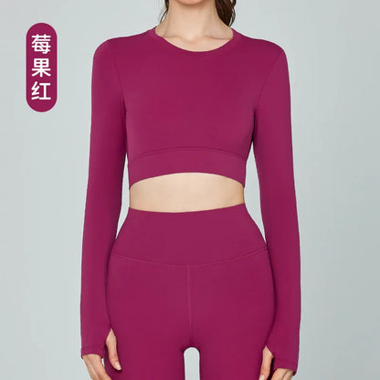 UNI Sports Top Women Long Sleeve Outdoor Running Gym Fitness Wear T-shirt Spring Yoga Shirt Gym Push Up Workout Top