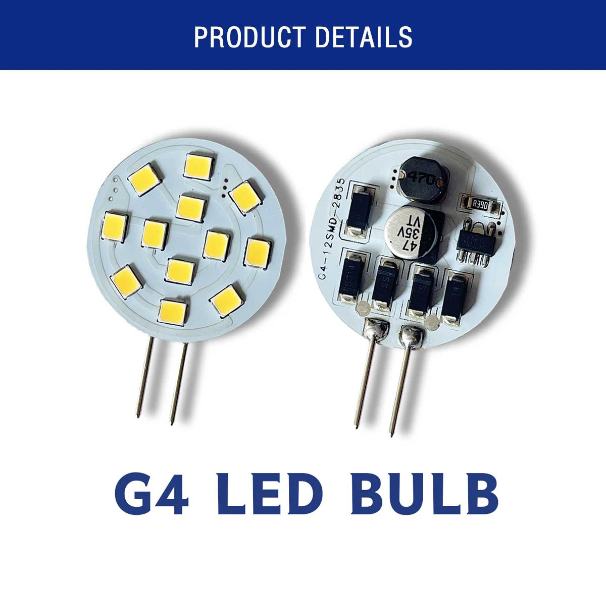 10 stücke ACDC 12 V 24 V G4 LED Lampe 2,2 W Runde Scheinwerfer Kein Flimmern Downlight Birne Boot Dunstabzugshaube Lichter Für Wohnzimmer.